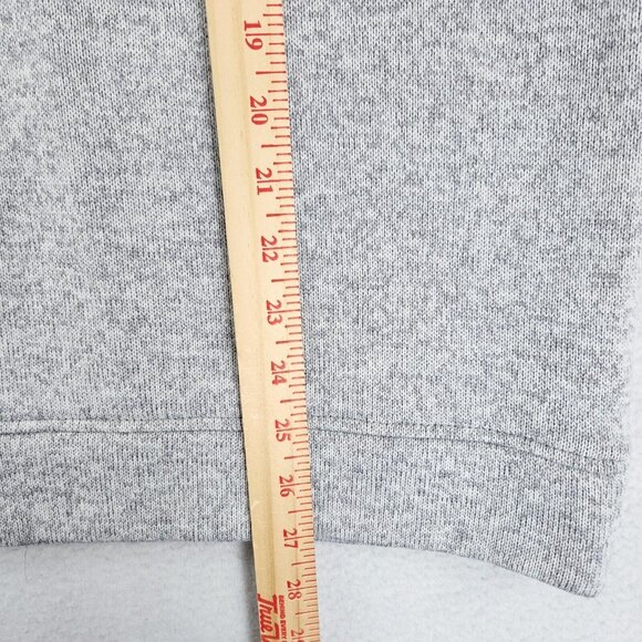 Eddie Bauer Sweater Mens Medium Gray Radiator Fleece Mock Neck Snap Pullover - Picture 5 of 11